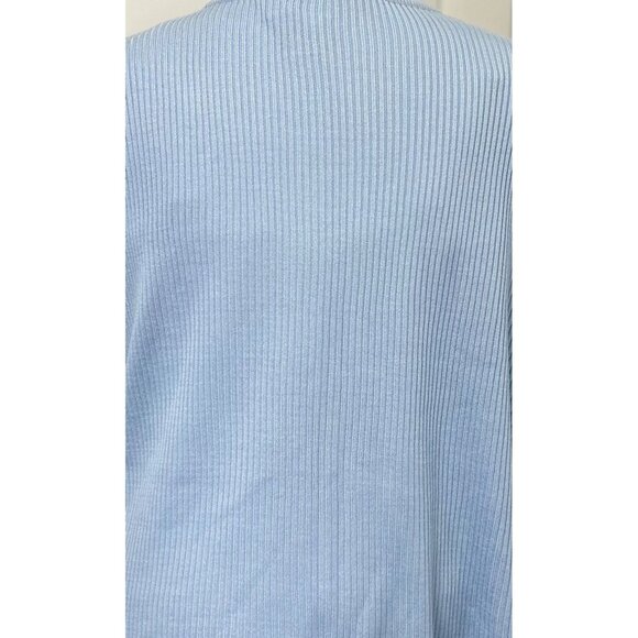 The Tog Shop Womens Blue Ribbed Short Sleeve Turtleneck Sweater XL - Picture 5 of 8